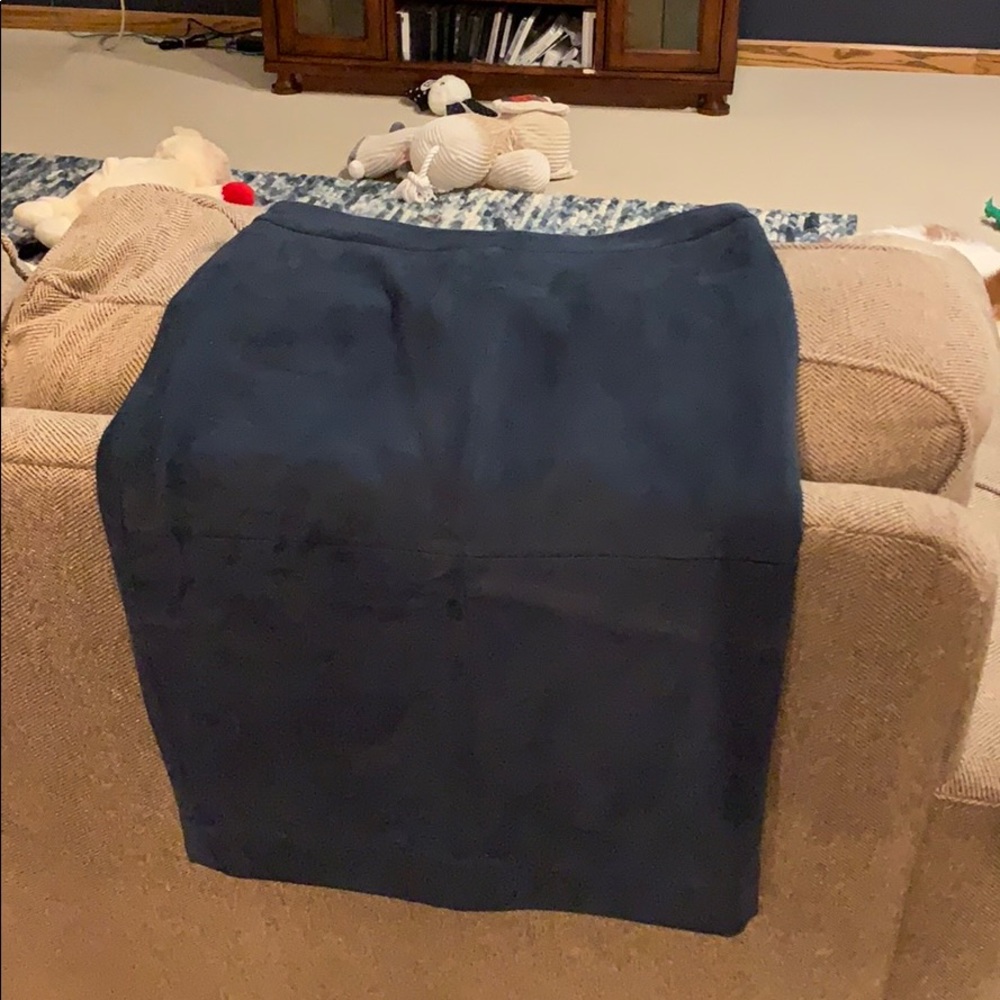 The Limited Navy faux suede pencil skirt